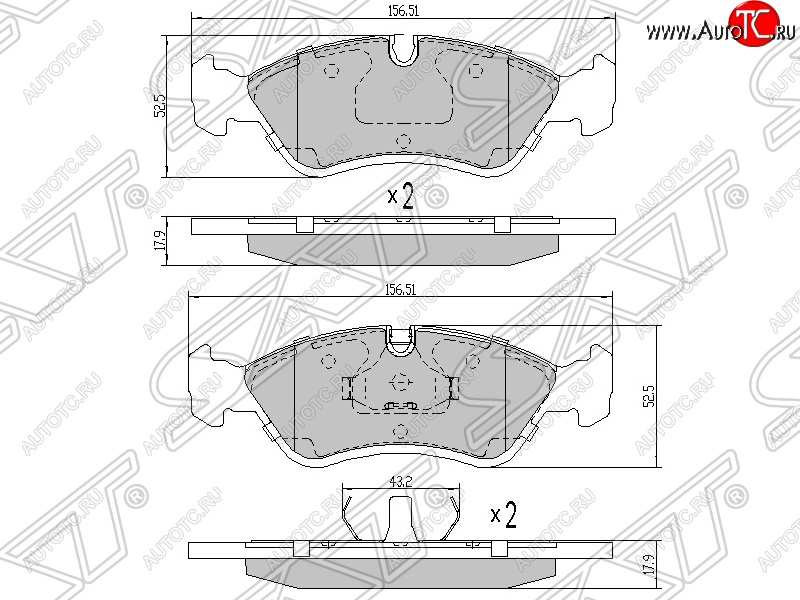 1 339 р. Колодки тормозные SAT (передние) Daewoo Nexia дорестайлинг (1995-2008)  с доставкой в г. Тольятти