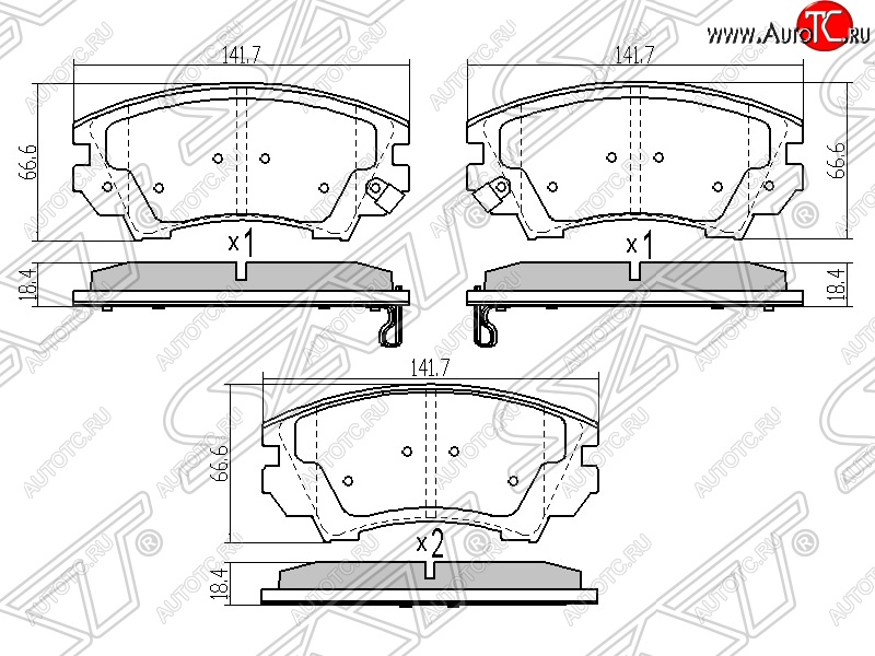 1 199 р. Колодки тормозные SAT (передние) Opel Astra J хэтчбек 5 дв. дорестайлинг (2009-2012)  с доставкой в г. Тольятти