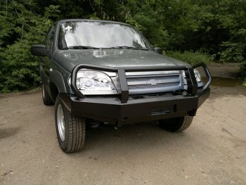 38 999 р. Бампер передний силовой РИФ Chevrolet Niva 2123 рестайлинг (2009-2020) (С защитной дугой)  с доставкой в г. Тольятти. Увеличить фотографию 3