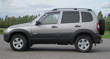 9 399 р. Рейлинги крыши АПС  Chevrolet Niva  2123 (2002-2020), Лада 2123 (Нива Шевроле) (2002-2021), Лада Нива Трэвел (2021-2025) (Черные, без поперечин)  с доставкой в г. Тольятти. Увеличить фотографию 2