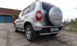 13 249 р. Защита заднего бампера (Ø63 мм, нержавейка, Bertone) SLITKOFF Chevrolet Niva 2123 рестайлинг (2009-2020)  с доставкой в г. Тольятти. Увеличить фотографию 5