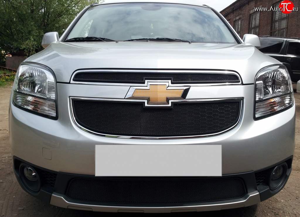 1 469 р. Сетка воздухозаборника переднего бампера Russtal  Chevrolet Orlando (2011-2018)  с доставкой в г. Тольятти