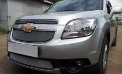 1 539 р. Сетка воздухозаборника переднего бампера Russtal  Chevrolet Orlando (2011-2018) (хром)  с доставкой в г. Тольятти. Увеличить фотографию 2