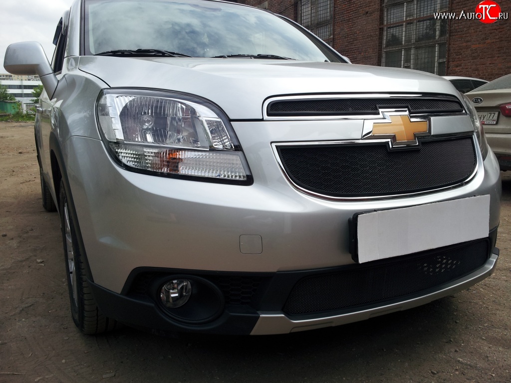 1 469 р. Сетка в решетку радиатора (нижняя) Russtal Chevrolet Orlando (2011-2018) (черная)  с доставкой в г. Тольятти