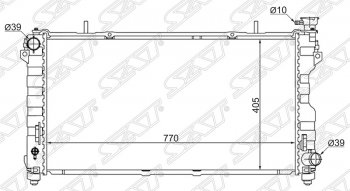 Радиатор двигателя SAT (трубчатый, 2.4, МКПП/АКПП) Dodge Caravan (2000-2007)
