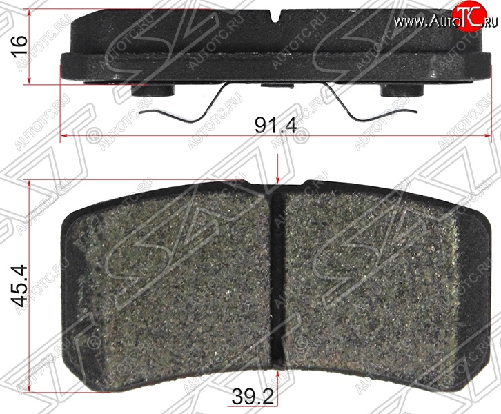 1 129 р. Колодки тормозные задние SAT  Mitsubishi ASX дорестайлинг (2010-2012)  с доставкой в г. Тольятти