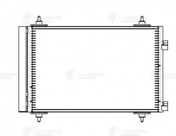 7 549 р. Радиатор кондиционера на LUZAR (1.6i / 1.4i / 2.0i / 2.0HDi) CITROEN C4  дорестайлинг, хэтчбэк 5 дв. (2004-2008)  с доставкой в г. Тольятти. Увеличить фотографию 3