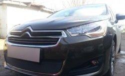 1 469 р. Сетка на бампер (седан) Russtal (черная)  CITROEN C4  B7 (2011-2018) хэтчбэк 5 дв.  с доставкой в г. Тольятти. Увеличить фотографию 2