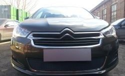 1 469 р. Сетка на бампер (седан) Russtal (черная)  CITROEN C4  B7 (2011-2018) хэтчбэк 5 дв.  с доставкой в г. Тольятти. Увеличить фотографию 3