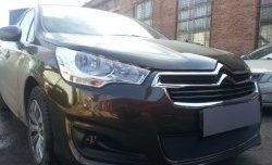 1 469 р. Сетка на бампер (седан) Russtal (черная)  CITROEN C4  B7 (2011-2018) хэтчбэк 5 дв.  с доставкой в г. Тольятти. Увеличить фотографию 4