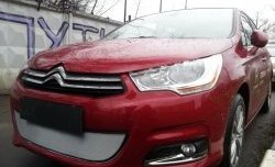 1 539 р. Сетка на бампер (хетчбек) Russtal (хром)  CITROEN C4  B7 (2011-2018) хэтчбэк 5 дв.  с доставкой в г. Тольятти. Увеличить фотографию 4