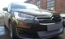 1 539 р. Сетка на бампер (седан) Russtal (хром)  CITROEN C4  B7 (2011-2018) хэтчбэк 5 дв.  с доставкой в г. Тольятти. Увеличить фотографию 5