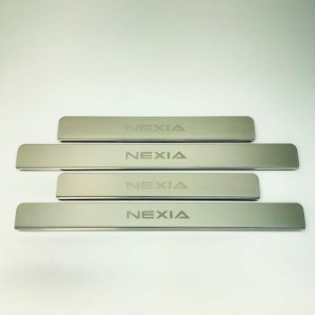 Накладки порожков салона INOX Daewoo Nexia рестайлинг (2008-2015)