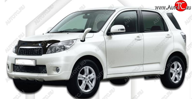 2 099 р. Дефлектор капота CA-Plastic  Daihatsu Terios  J200 (2006-2009) дорестайлинг (Classic черный, Без надписи)  с доставкой в г. Тольятти