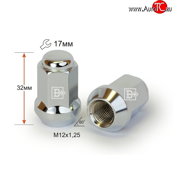 49 р. Колёсная гайка Вектор M12 1.25 Лада 2112 хэтчбек (1999-2008)