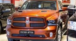 799 р. Реснички на фары RA Dodge Ram DJ, DS (2008-2012) (Неокрашенные)  с доставкой в г. Тольятти. Увеличить фотографию 3