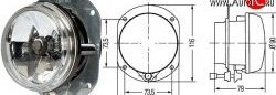 4 549 р. Универсальная противотуманная фара 90 мм HELLA 1N0 008 582-007 Geely Vision FC2 рестайлинг (2016-2017) (Без пыльника)  с доставкой в г. Тольятти. Увеличить фотографию 2