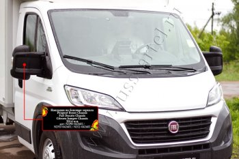 949 р. Накладки на боковые зеркала (шагрень) RA Fiat Ducato 290 (2014-2025) (Неокрашенные)  с доставкой в г. Тольятти. Увеличить фотографию 3