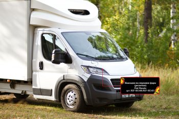 989 р. Реснички на фары (глянец (под покраску)) RA Fiat Ducato 290 (2014-2025) (Неокрашенные)  с доставкой в г. Тольятти. Увеличить фотографию 3