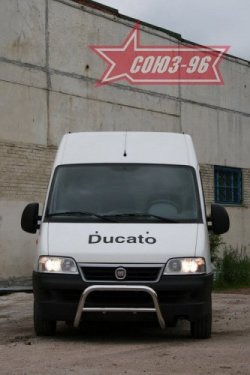 10 844 р. Защита переднего бампера Souz-96 (d60) Fiat Ducato 250 (2006-2014)  с доставкой в г. Тольятти. Увеличить фотографию 2