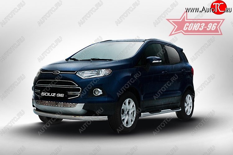 16 109 р. Защита переднего бампера из овальной трубы (d75х42) Souz-96 Ford EcoSport дорестайлинг (2013-2019)  с доставкой в г. Тольятти