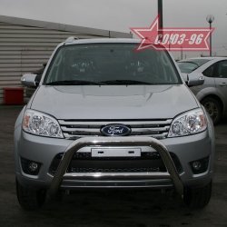 18 269 р. Защита переднего бампера Souz-96 (d76) Ford Escape 2 (2008-2012)  с доставкой в г. Тольятти. Увеличить фотографию 2