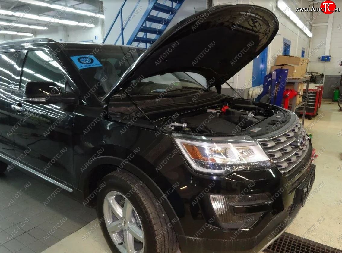 2 049 р. Упоры капота Russtal Ford Explorer U502 дорестайлинг (2010-2016)  с доставкой в г. Тольятти