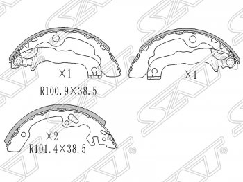 Колодки тормозные SAT (задние) Ford Focus 1 хэтчбэк 3 дв. дорестайлинг (1998-2002)