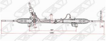 Рулевая рейка SAT (с ГУР) Ford Focus 2 хэтчбэк 3 дв. дорестайлинг (2004-2007)