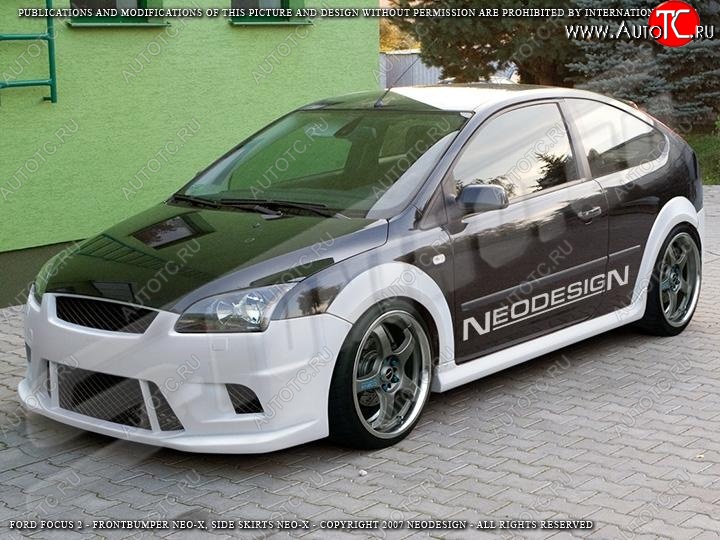 14 199 р. Пороги накладки Neodesign Ford Focus 2 хэтчбэк 3 дв. дорестайлинг (2004-2007)  с доставкой в г. Тольятти