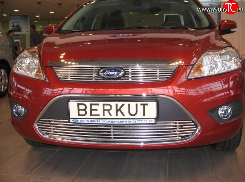 4 999 р. Декоративная вставка решетки радиатора Berkut Ford Focus 2 седан рестайлинг (2007-2011)  с доставкой в г. Тольятти