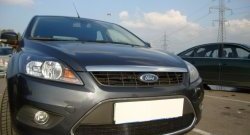 1 399 р. Сетка на бампер Russtal (черная) Ford Focus 2 седан рестайлинг (2007-2011)  с доставкой в г. Тольятти. Увеличить фотографию 5