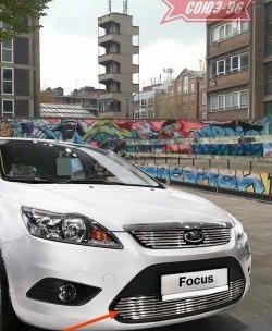 Декоративный элемент воздухозаборника Souz-96 (d10) Ford Focus 2 хэтчбэк 5 дв. рестайлинг (2007-2011)