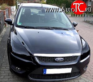 1 484 р. Темная защита передних фар NovLine Ford Focus 2 хэтчбэк 5 дв. рестайлинг (2007-2011)  с доставкой в г. Тольятти