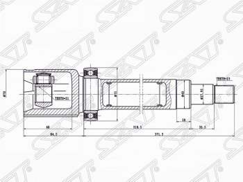 Шрус SAT (внутренний, 21*23*40 мм) Ford Fusion 1 хэтчбэк дорестайлинг (2002-2005)