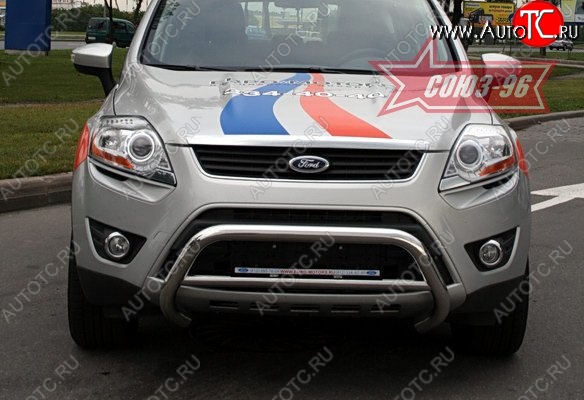 12 149 р. Защита переднего бампера Souz-96 (d60) Ford Kuga 1 (2008-2013)  с доставкой в г. Тольятти