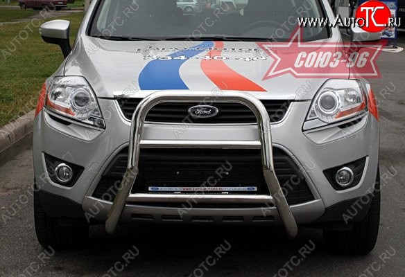 13 499 р. Защита переднего бампера Souz-96 (d60) Ford Kuga 1 (2008-2013)  с доставкой в г. Тольятти