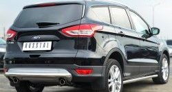 13 449 р. Одинарная защита заднего бампера из трубы диаметром 63 мм SLITKOFF Ford Kuga 2 дорестайлинг (2013-2016)  с доставкой в г. Тольятти. Увеличить фотографию 4