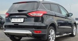 15 449 р. Одинарная защита заднего бампера из трубы диаметром 76 мм SLITKOFF Ford Kuga 2 дорестайлинг (2013-2016)  с доставкой в г. Тольятти. Увеличить фотографию 3