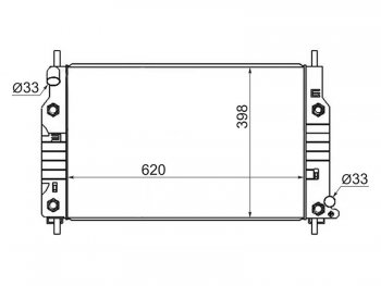 Радиатор двигателя SAT (пластинчатый, АКПП, 1.6 / 1.8 / 2.0) Ford Mondeo Mk2,BNP универсал (1996-2000)