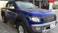 22 299 р. Комплект накладок на колёсные арки Bushwacker Ford Ranger RapCab дорестайлинг (2011-2016) (без крепежа, Неокрашенные)  с доставкой в г. Тольятти. Увеличить фотографию 4