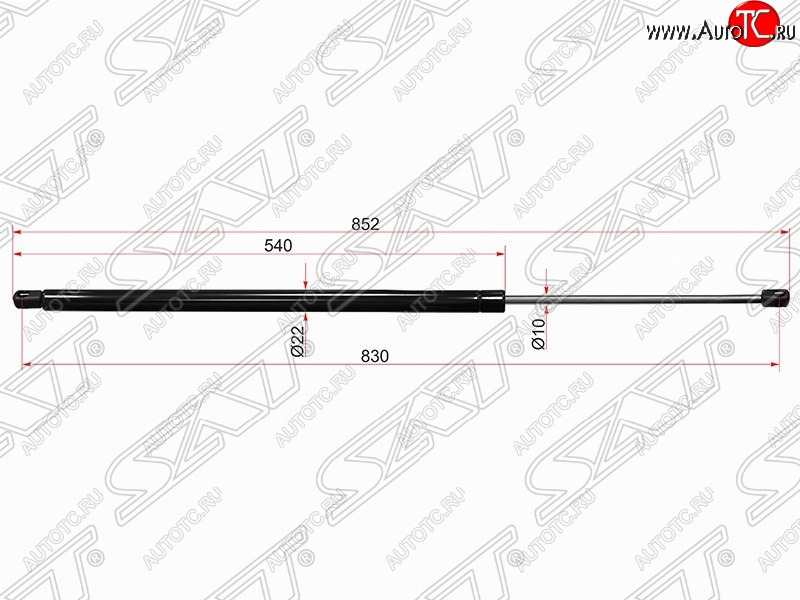 889 р. Газовый упор крышки багажника SAT (LH=RH, для холодных климатических зон) Ford Transit цельнометаллический фургон (2006-2014)  с доставкой в г. Тольятти