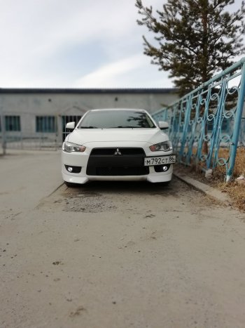 2 699 р. Клыки Evo на передний бампер автомобиля Mitsubishi Lancer 10 CY хэтчбэк дорестайлинг (2007-2010) (Неокрашенные)  с доставкой в г. Тольятти. Увеличить фотографию 7