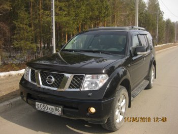 3 099 р. Молдинги дверей RA (узкие, комплект) Nissan Pathfinder R51 рестайлинг (2009-2014) (Поверхность глянец (под окраску), Неокрашенные)  с доставкой в г. Тольятти. Увеличить фотографию 9