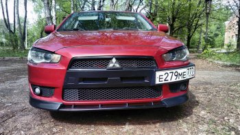 899 р. Вставка переднего бампера (зубатка) Evo Mitsubishi Lancer 10 CY хэтчбэк дорестайлинг (2007-2010) (Неокрашенная)  с доставкой в г. Тольятти. Увеличить фотографию 7