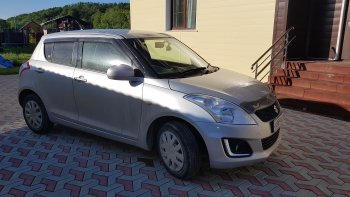 2 049 р. Дефлектора окон CA-Plastiс Suzuki Swift ZC72S дорестайлинг, хэтчбэк 5 дв. (2010-2013) (Classic полупрозрачный)  с доставкой в г. Тольятти. Увеличить фотографию 2