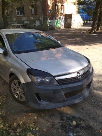 829 р. Реснички Global Tuning  Opel Astra ( H,  H GTC) (2004-2015) седан дорестайлинг, универсал, хэтчбек 3 дв. дорестайлинг, хэтчбек 5дв дорестайлинг, хэтчбек 3 дв. рестайлинг, универсал рестайлинг, хэтчбек 5дв рестайлинг (Неокрашенные)  с доставкой в г. Тольятти. Увеличить фотографию 23