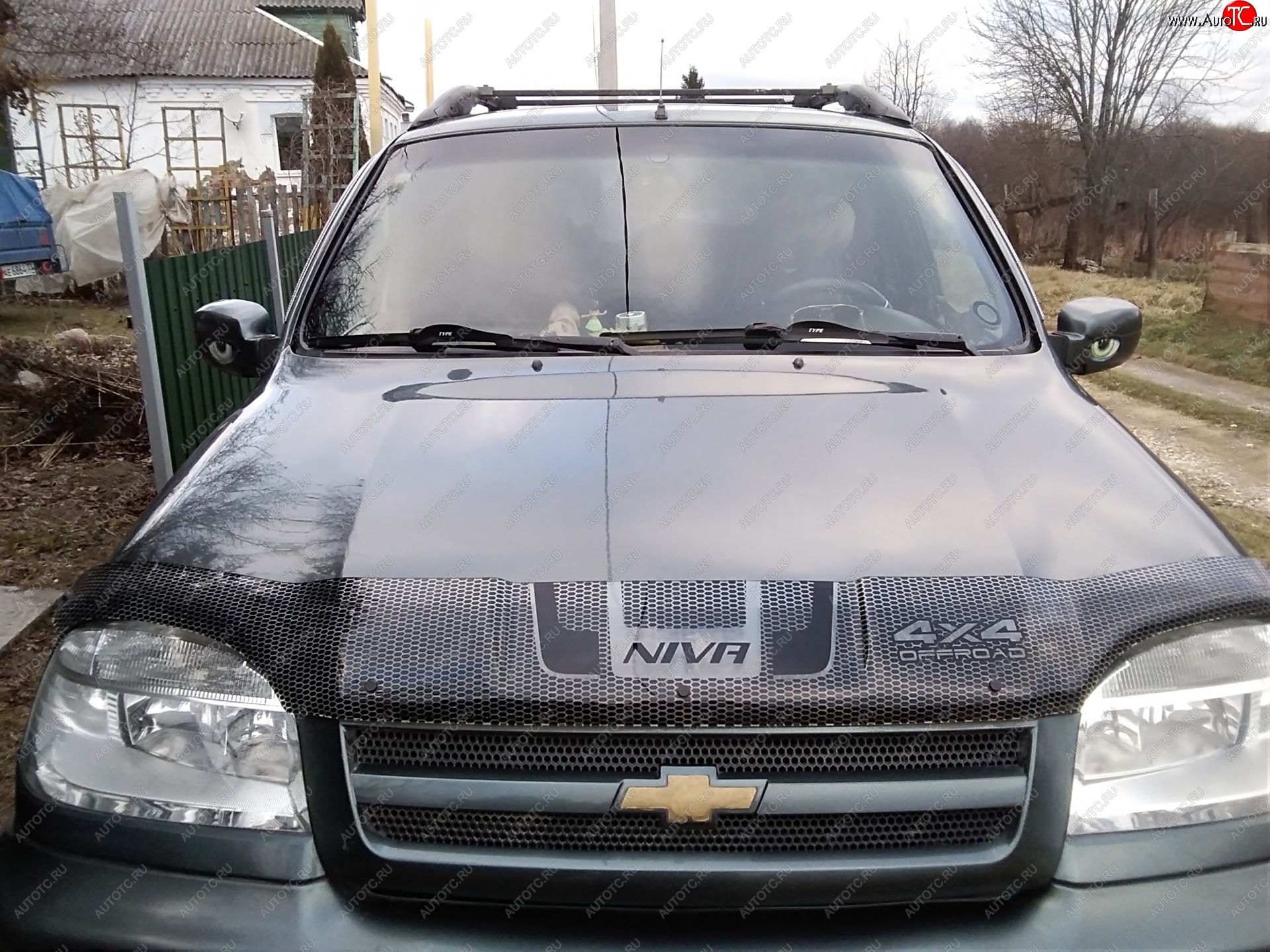 2 459 р. Дефлектор капота CA-Plastiс  Chevrolet Niva  2123 (2009-2020), Лада 2123 (Нива Шевроле) (2009-2021) (Серия Art черная)  с доставкой в г. Тольятти