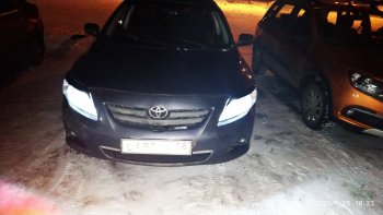 699 р. Комплект ресничек на фары Sport  Toyota Corolla  E150 (2006-2010) седан дорестайлинг (Неокрашенные)  с доставкой в г. Тольятти. Увеличить фотографию 12