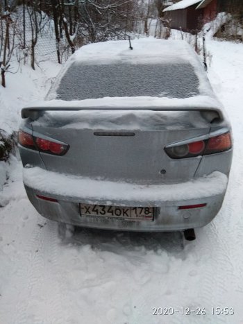 639 р. Реснички на фонари RA Mitsubishi Lancer 10 седан дорестайлинг (2007-2010) (Неокрашенные)  с доставкой в г. Тольятти. Увеличить фотографию 4